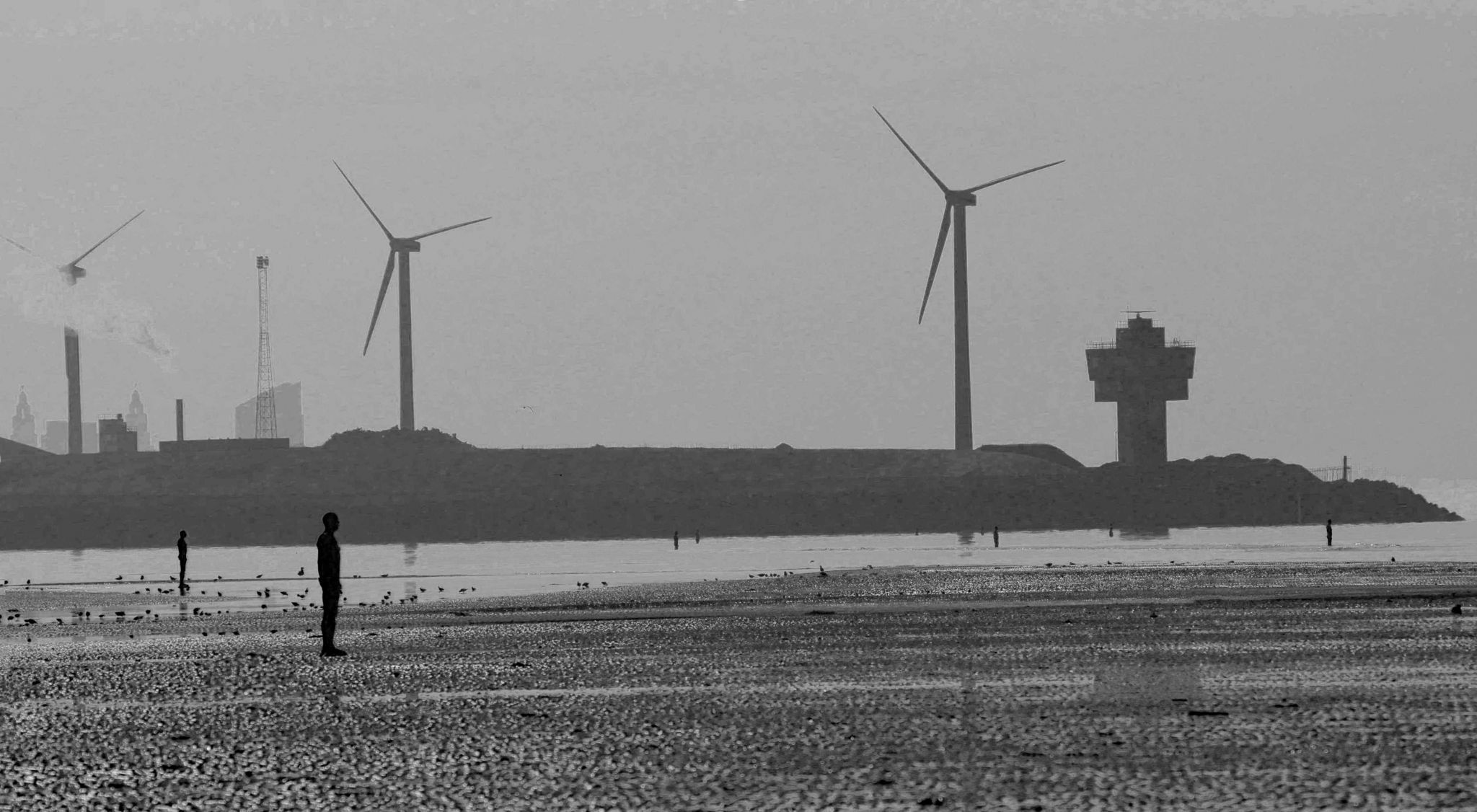 Iron men and Seaforth docks, United Kingdom