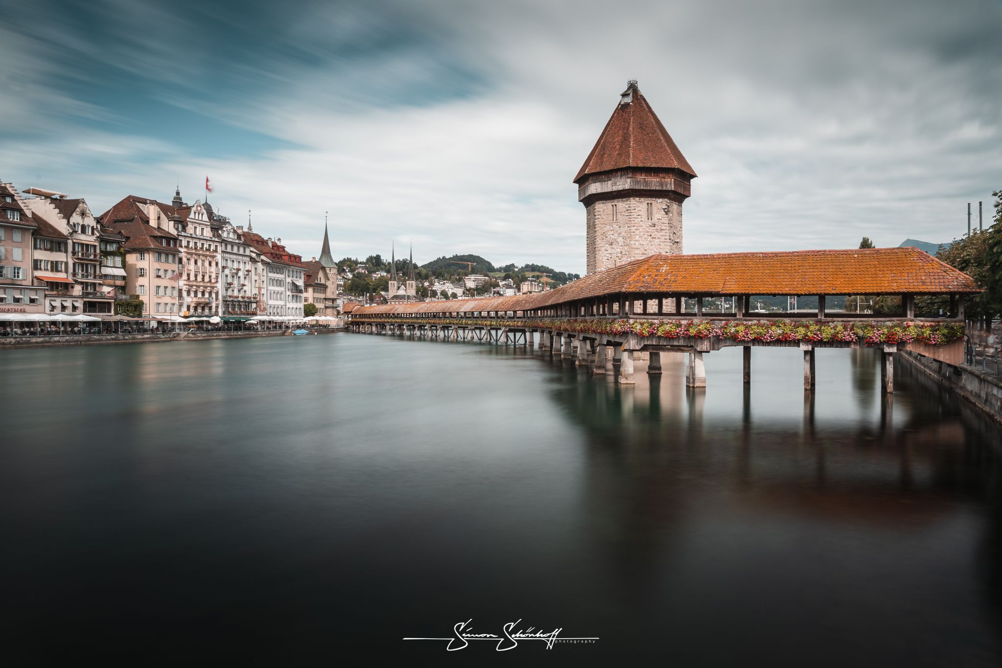 Kapellbridge Lucerne - from Rathaussteg, Switzerland