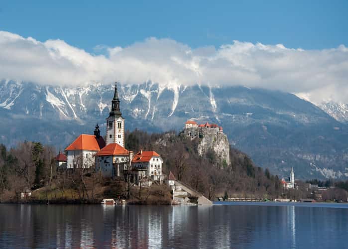 Lake Bled - Wooden Jetty - Rock covered with coins