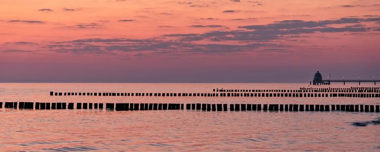 Morning on the Baltic Sea coast near Zingst
