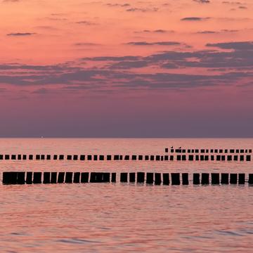 Morning on the Baltic Sea coast near Zingst, Germany