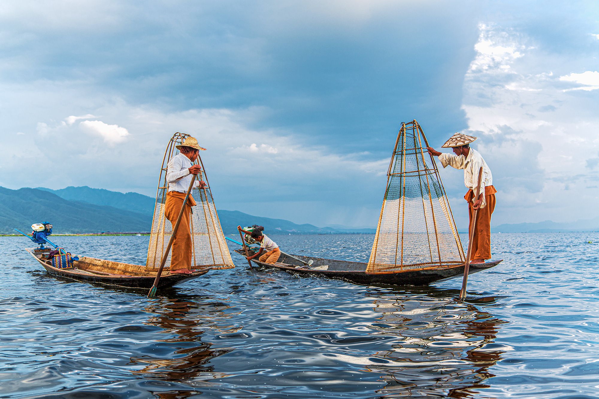 One leg rower on Inle-Lake, Myanmar