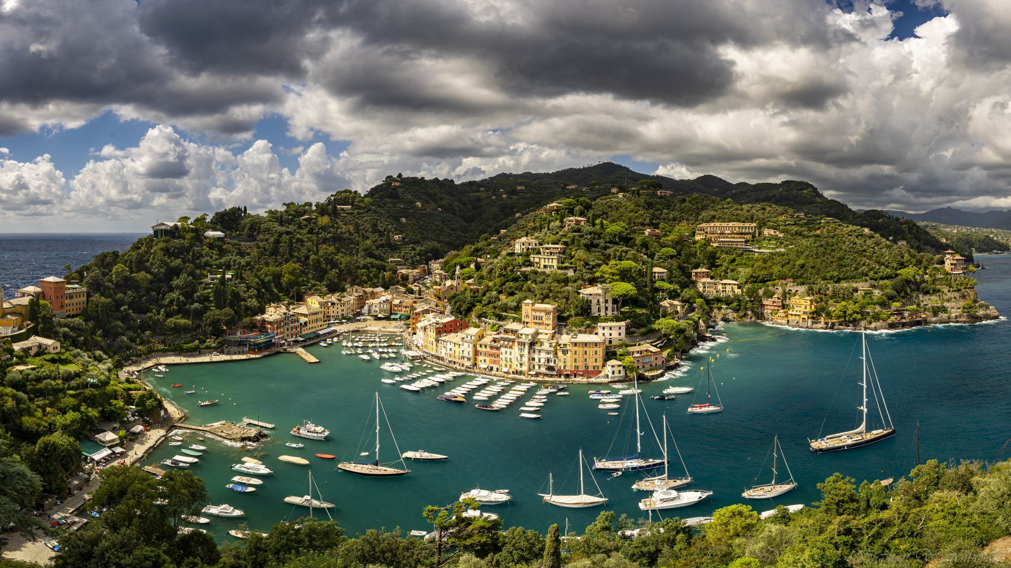 Portofino from Castello Brown, Italy
