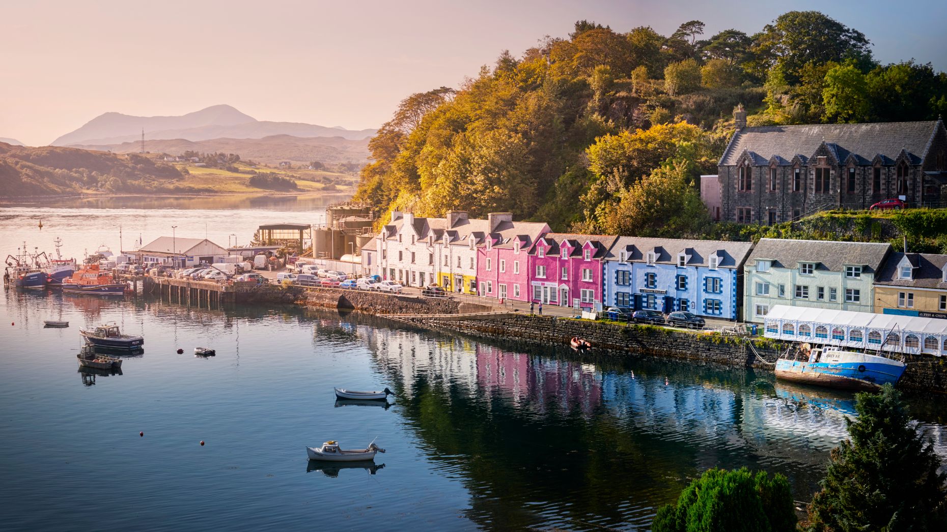 Colorful houses of Portree, Isle of Skye, Scotland, United Kingdom