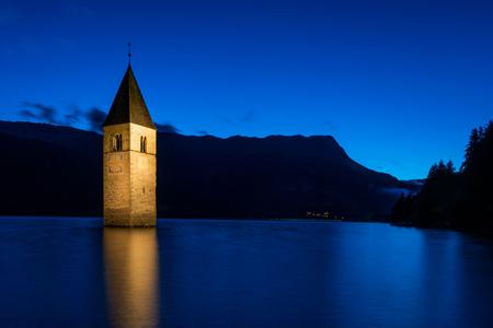 Submerged Church Tower of Graun, Lake Reschen/Resia