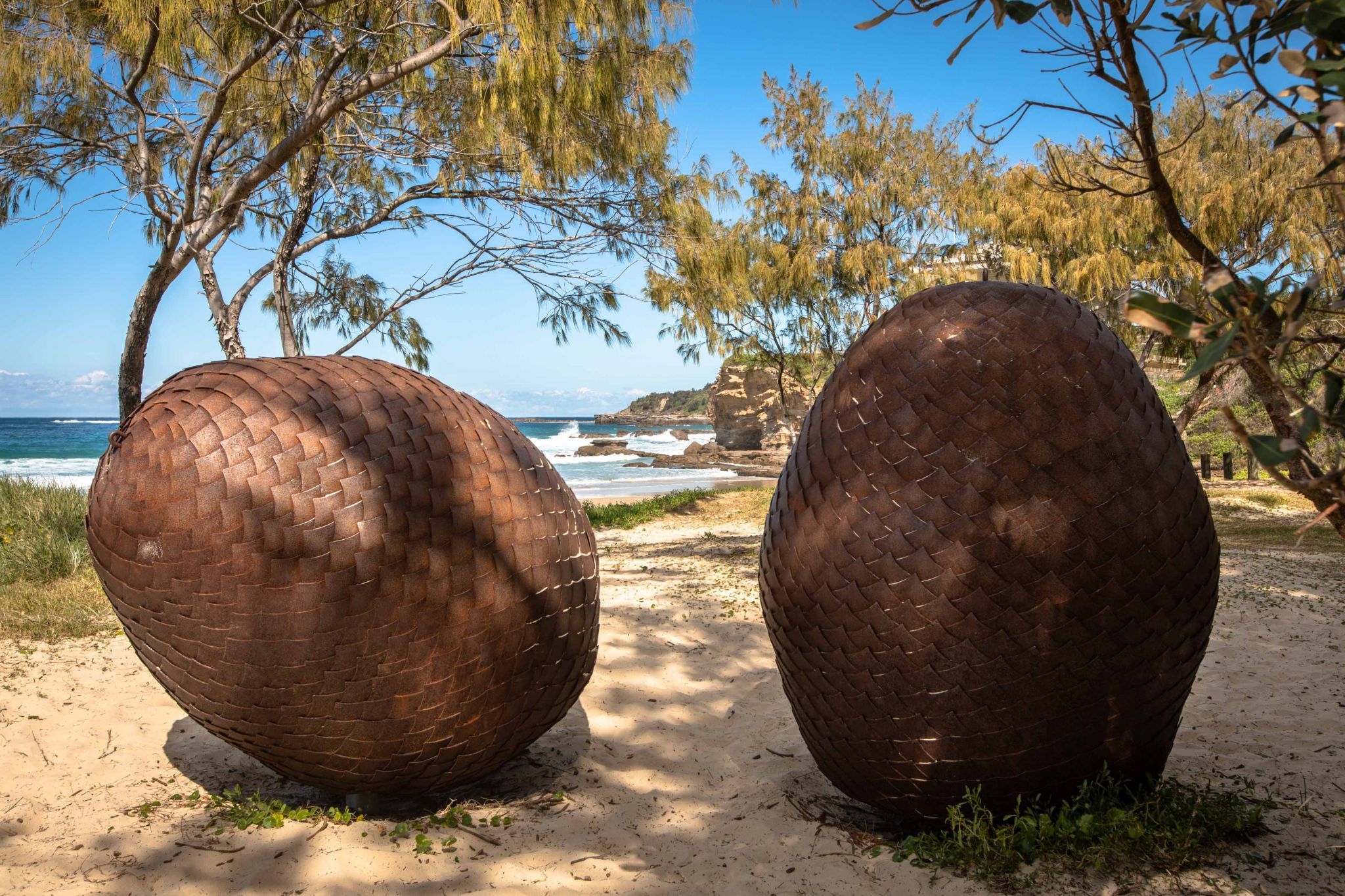 Sculptures on the Beach Caves Beach New South Wales, Australia