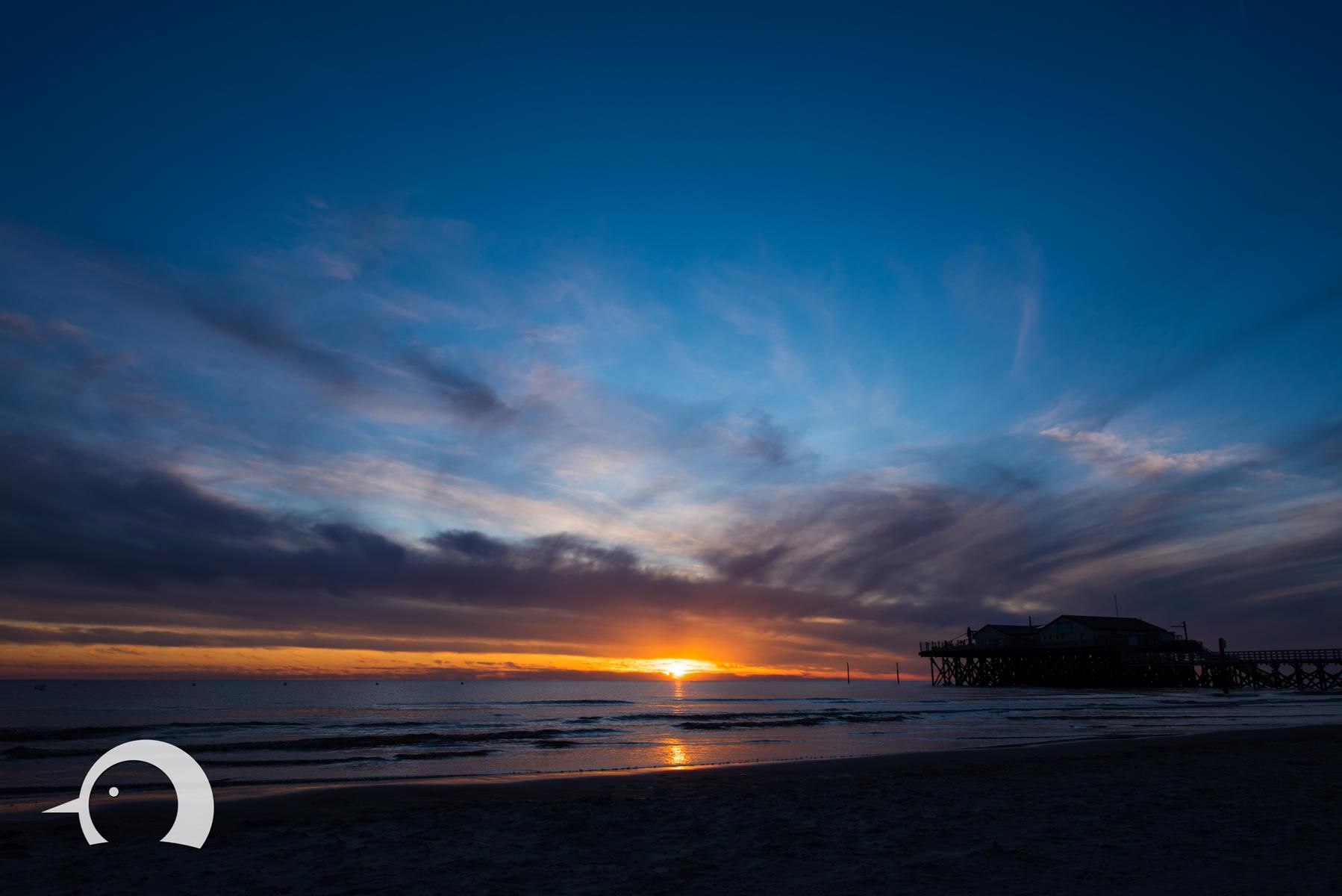 St.Peter-Ording Beach with Bar, Schleswig-Holstein, Germany