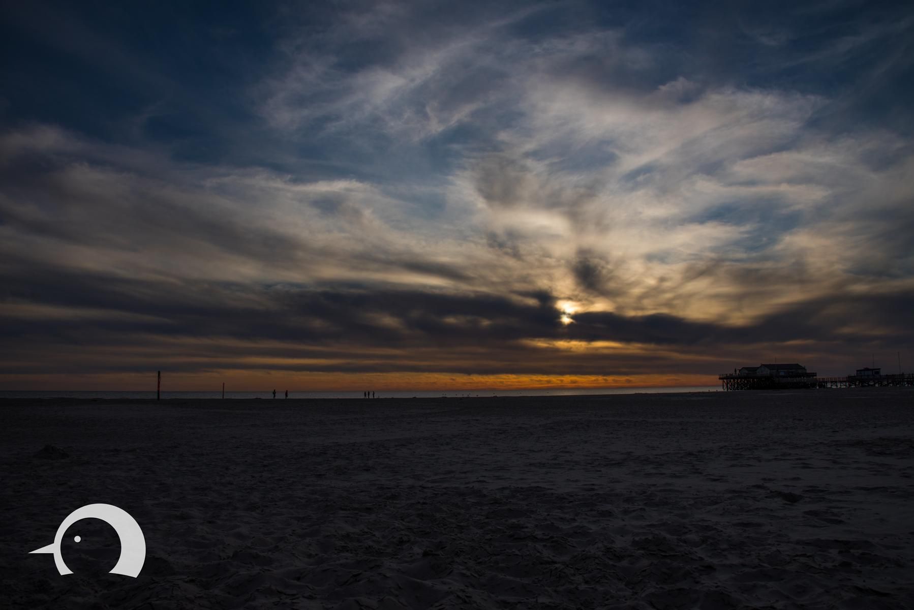 St.Peter-Ording Beach with Bar, Schleswig-Holstein, Germany