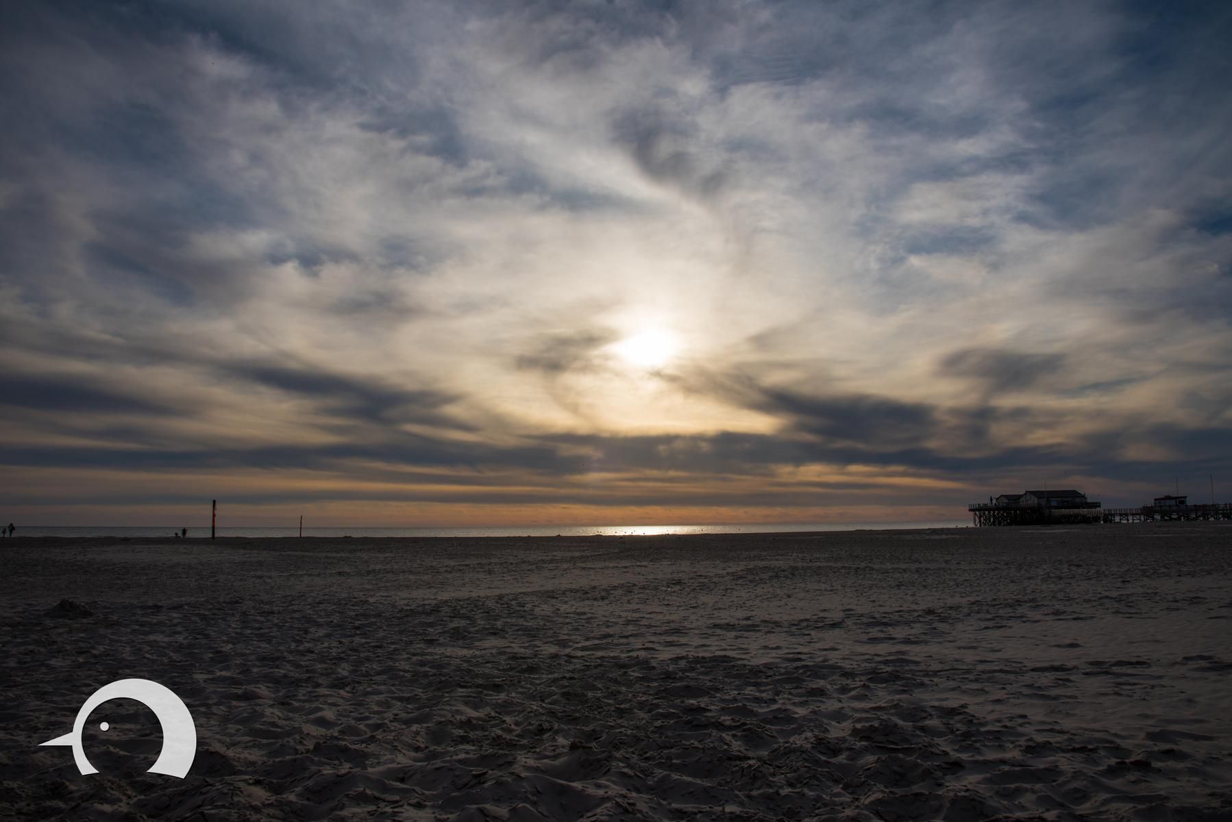 St.Peter-Ording Beach with Bar, Schleswig-Holstein, Germany