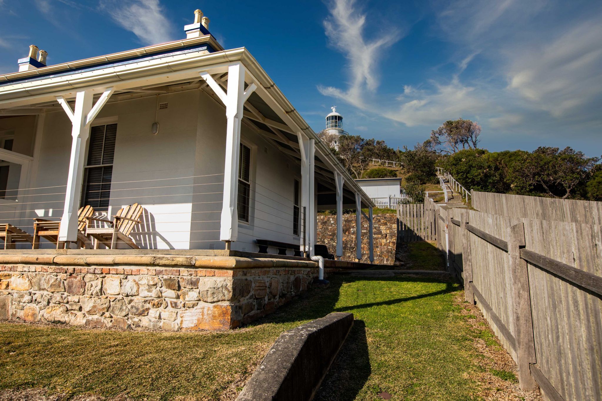 Sugarloaf Lighthouse caretakers cottage Seal Rocks NSW, Australia