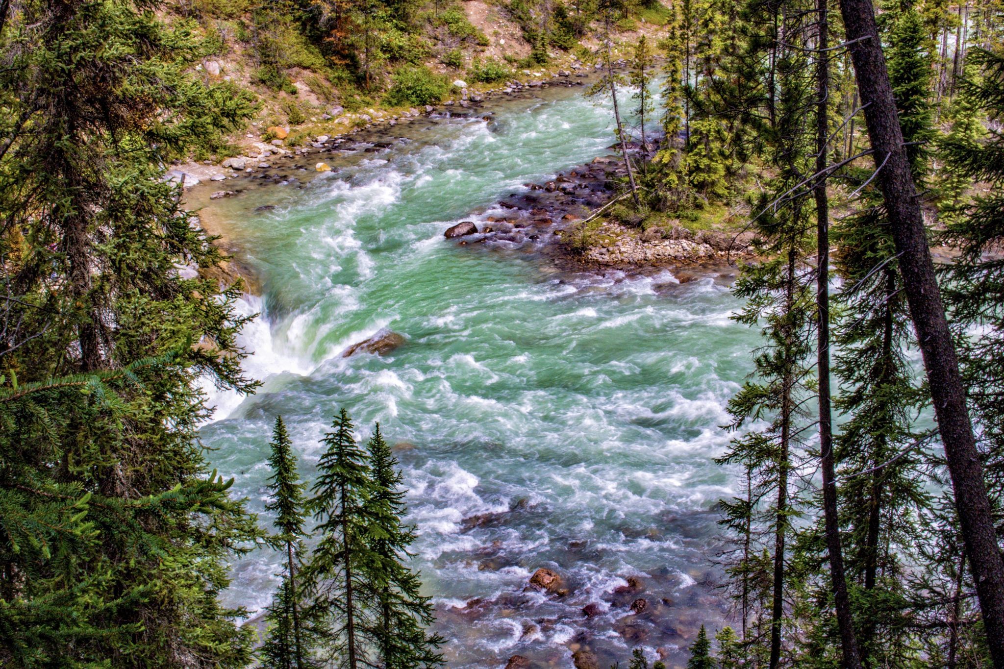 Sunwapta Falls from the Bridge, Canada