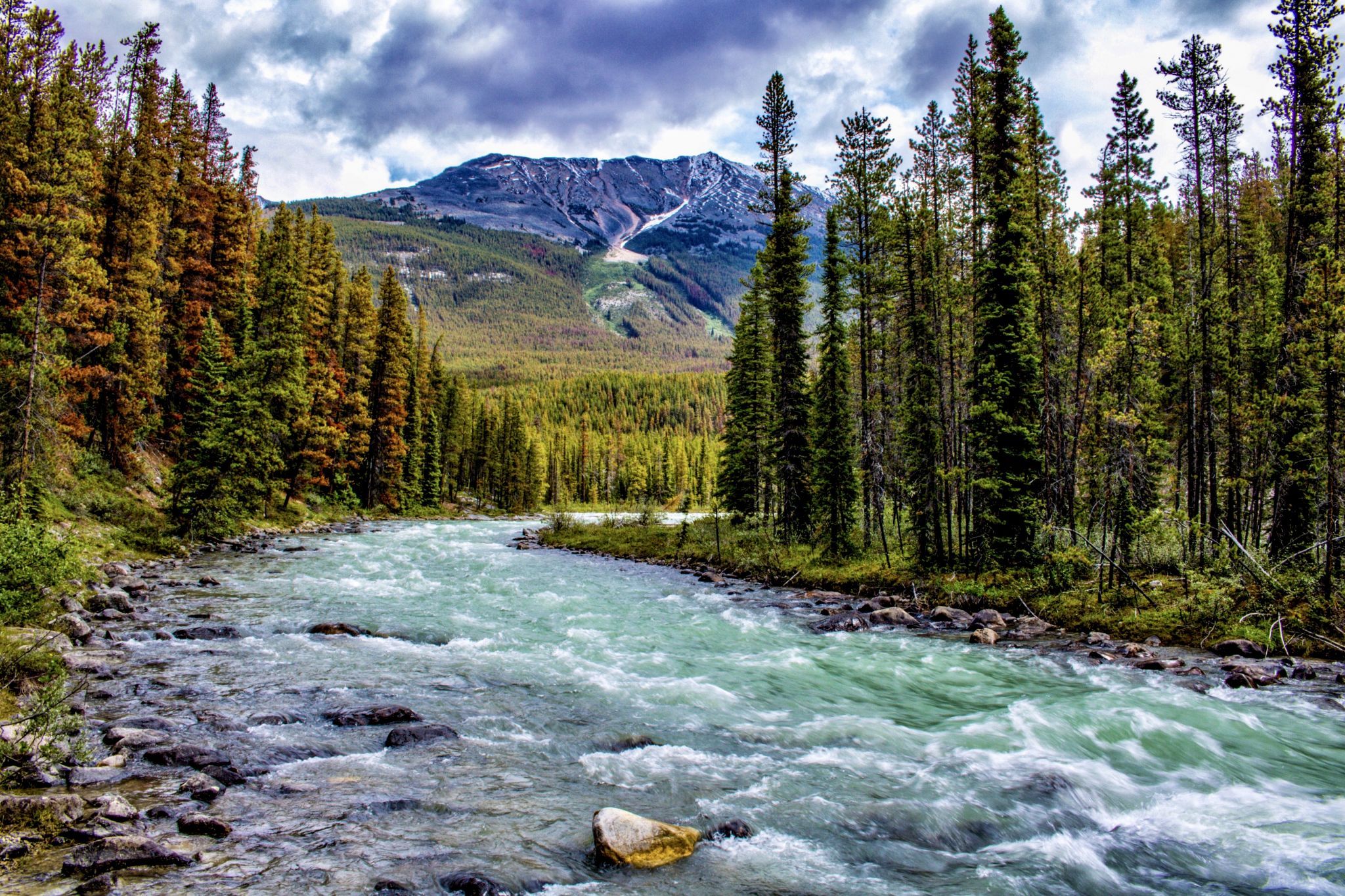 Sunwapta Falls from the Bridge, Canada