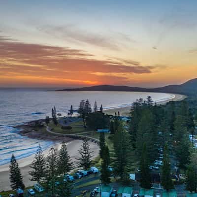 The town at sunrise South West Rocks New South Wales, Australia