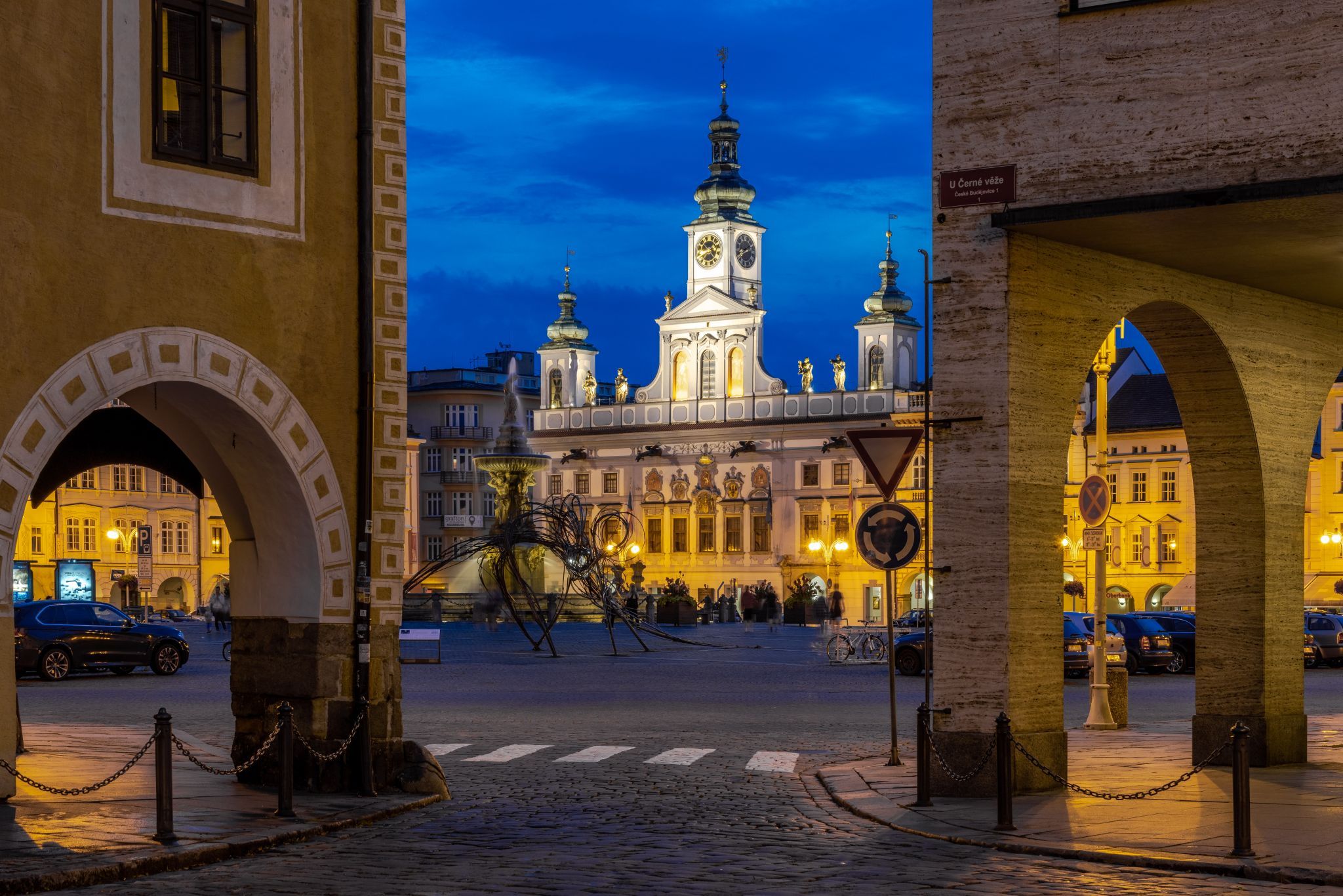 Town Hall in České Budějovice, Czech Republic
