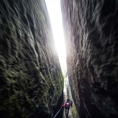 Treppe im Klammweg (Pfaffenstein), Germany