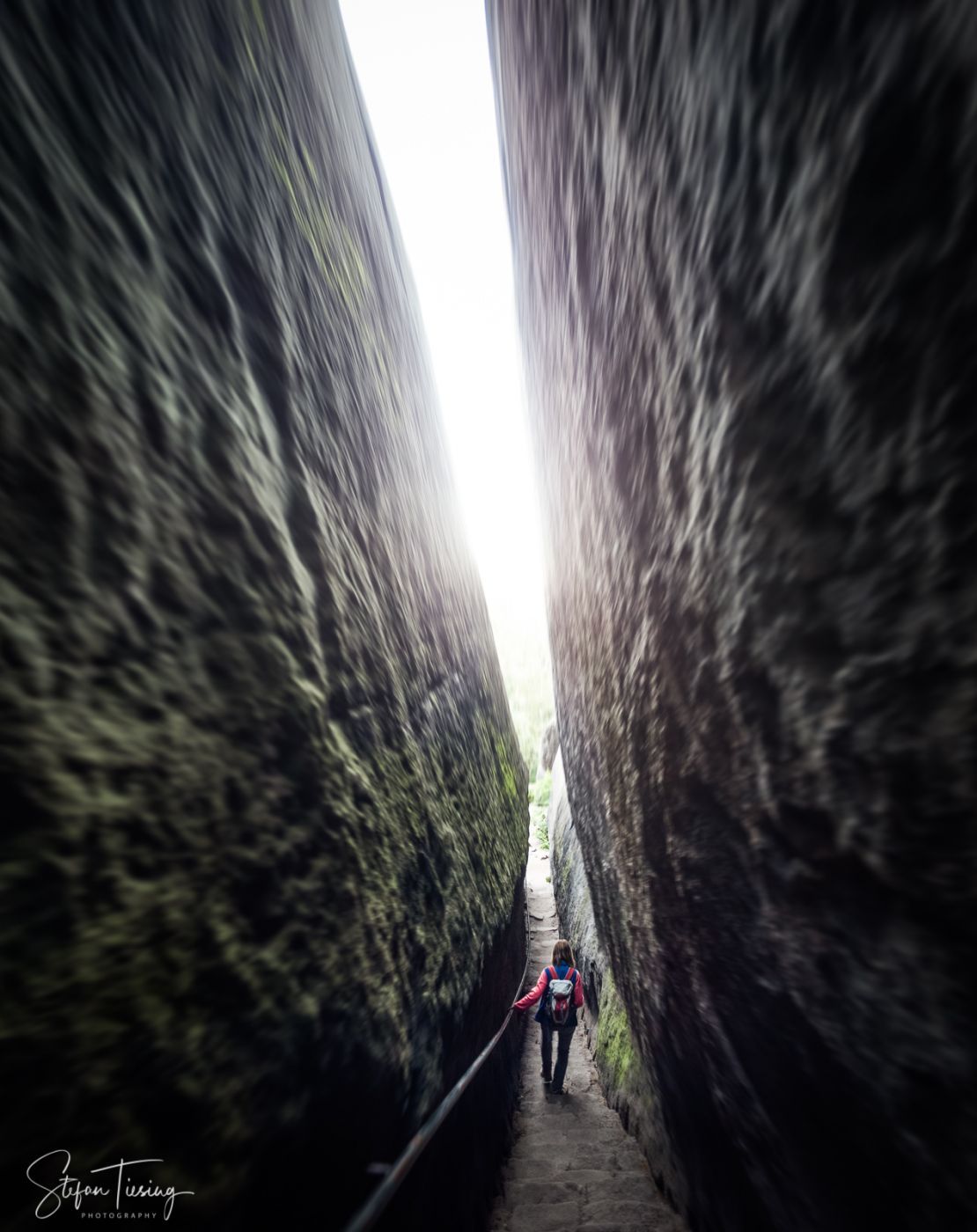 Treppe im Klammweg (Pfaffenstein), Germany