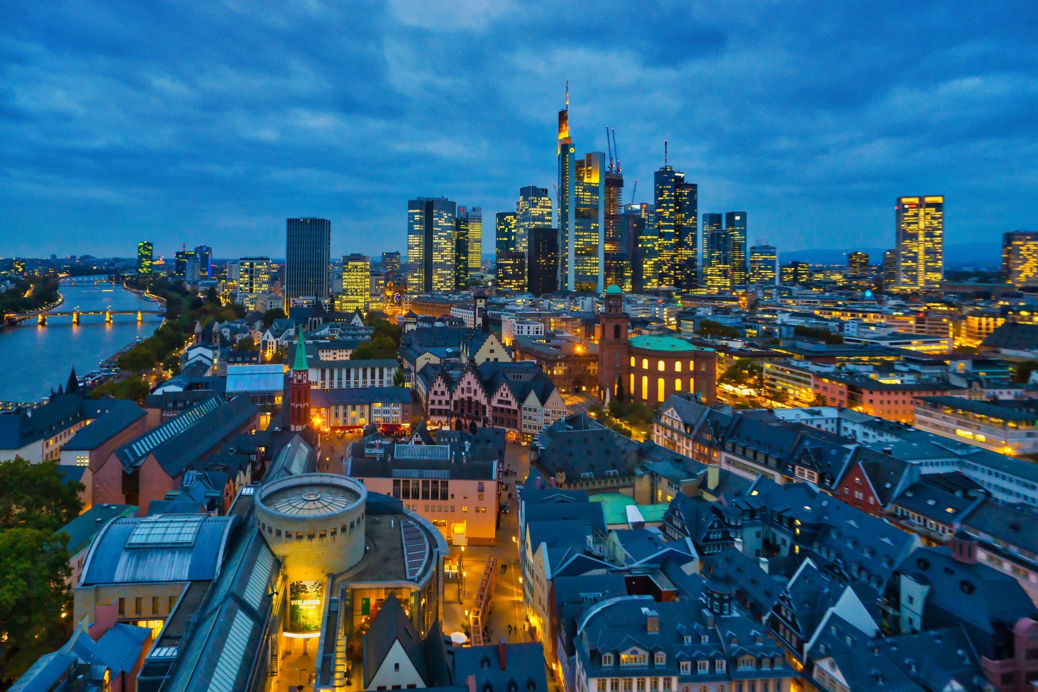 View from Frankfurt Cathedral 'St. Bartholomew', Germany