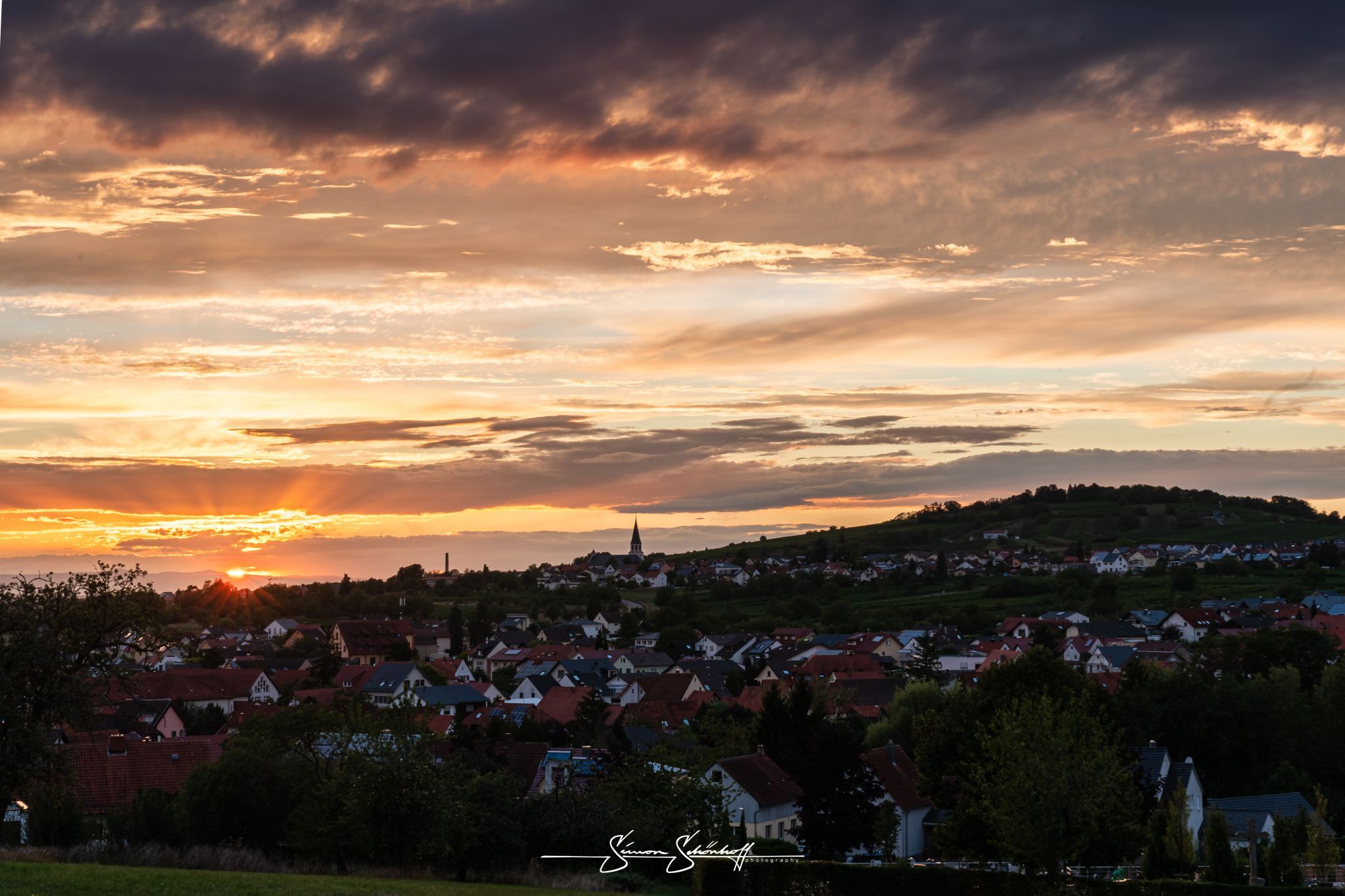 View on Malsch and Letzenberg, Germany