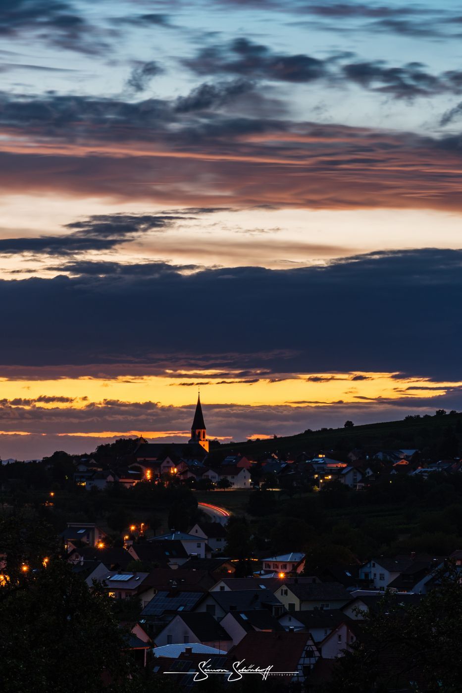 View on Malsch and Letzenberg, Germany
