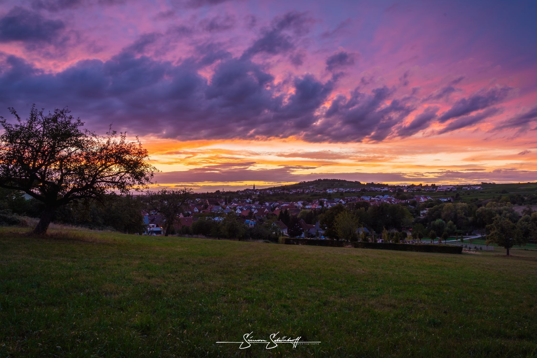 View on Malsch and Letzenberg, Germany