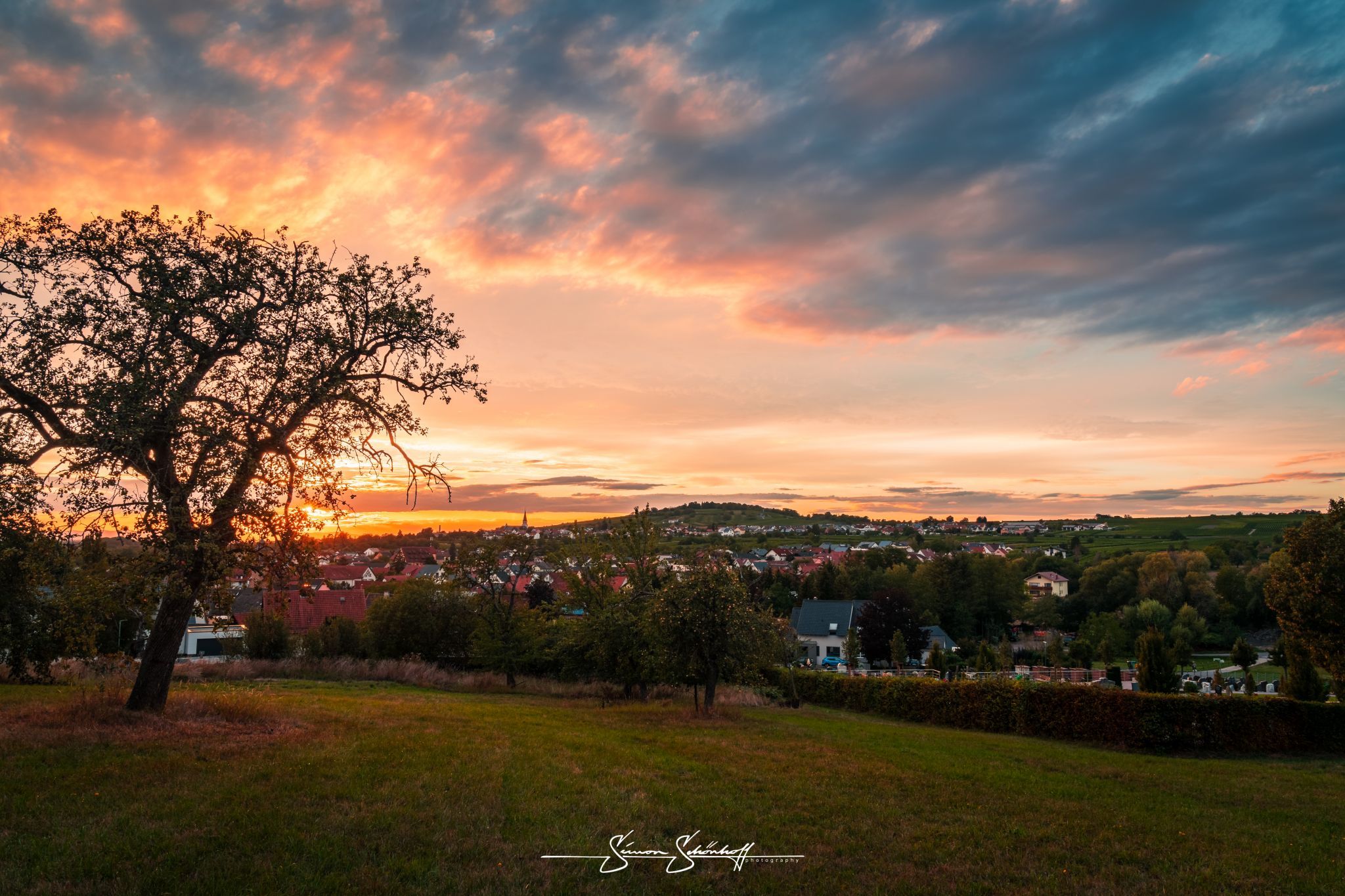 View on Malsch and Letzenberg, Germany