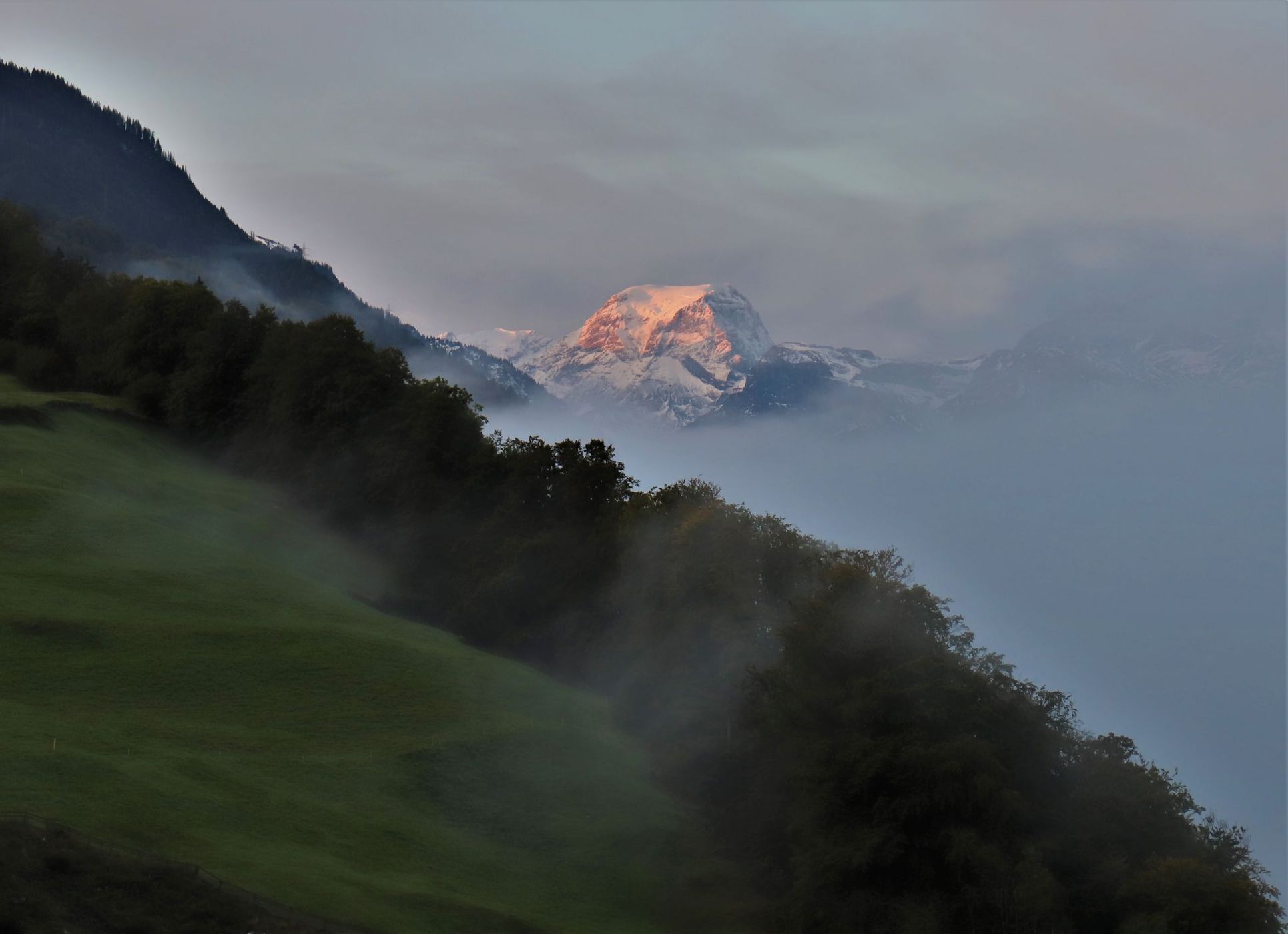 View on Mitlödi/GL, Switzerland