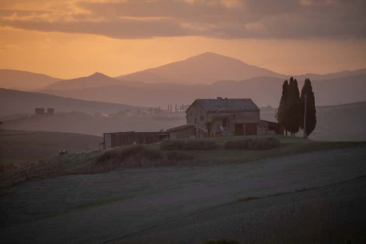 After sunset in the way to Vitaleta