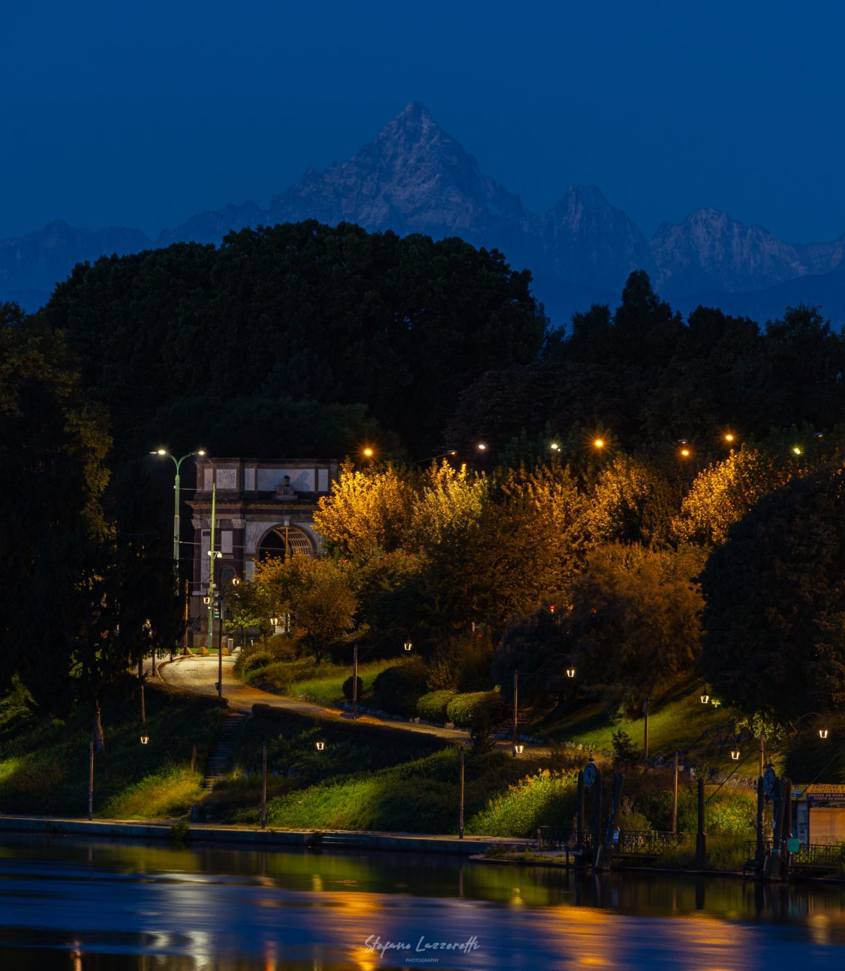Monviso Mountain View from Turin, Italy