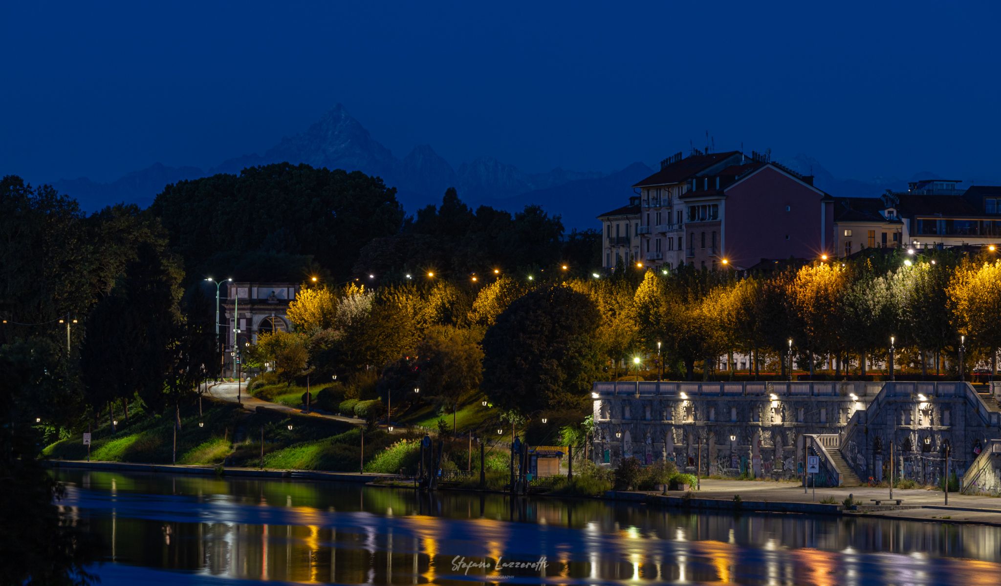 Monviso Mountain View from Turin, Italy