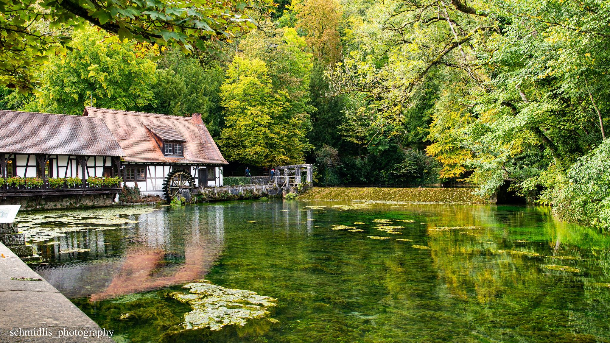 Blautopf hut from the side, Blaubeuren, Germany