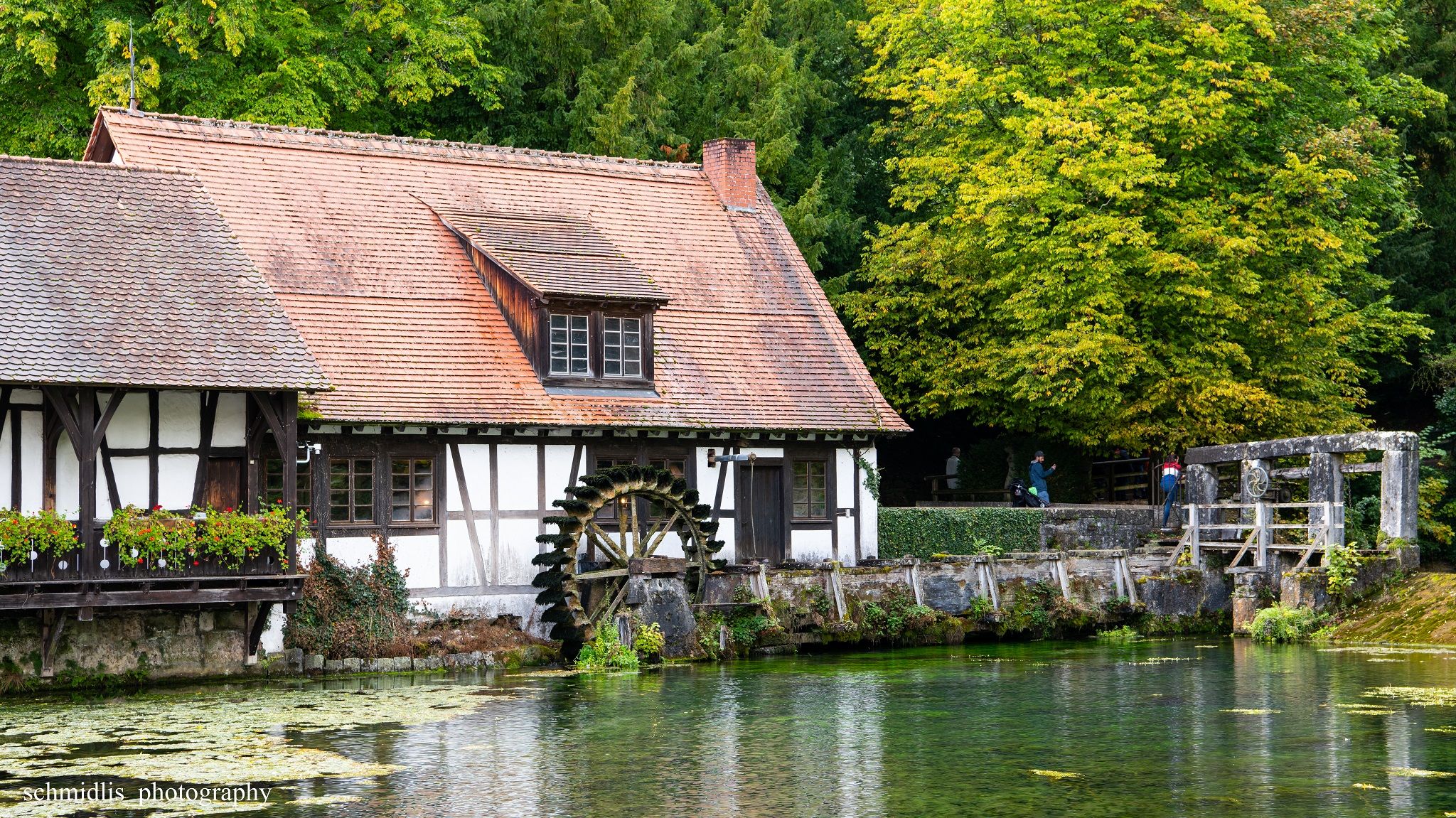 Blautopf hut from the side, Blaubeuren, Germany