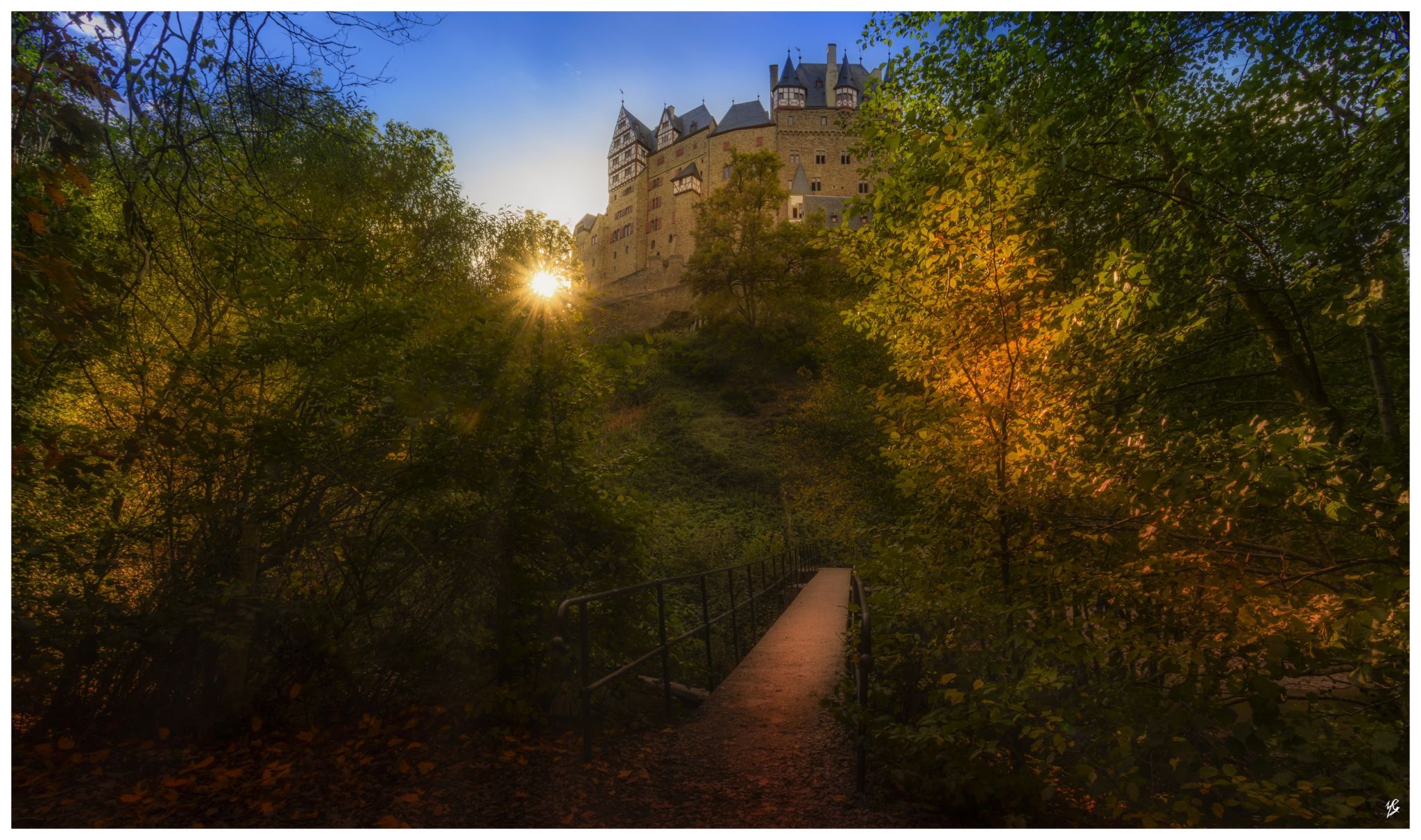 View of the east side of Eltz Castle, Germany