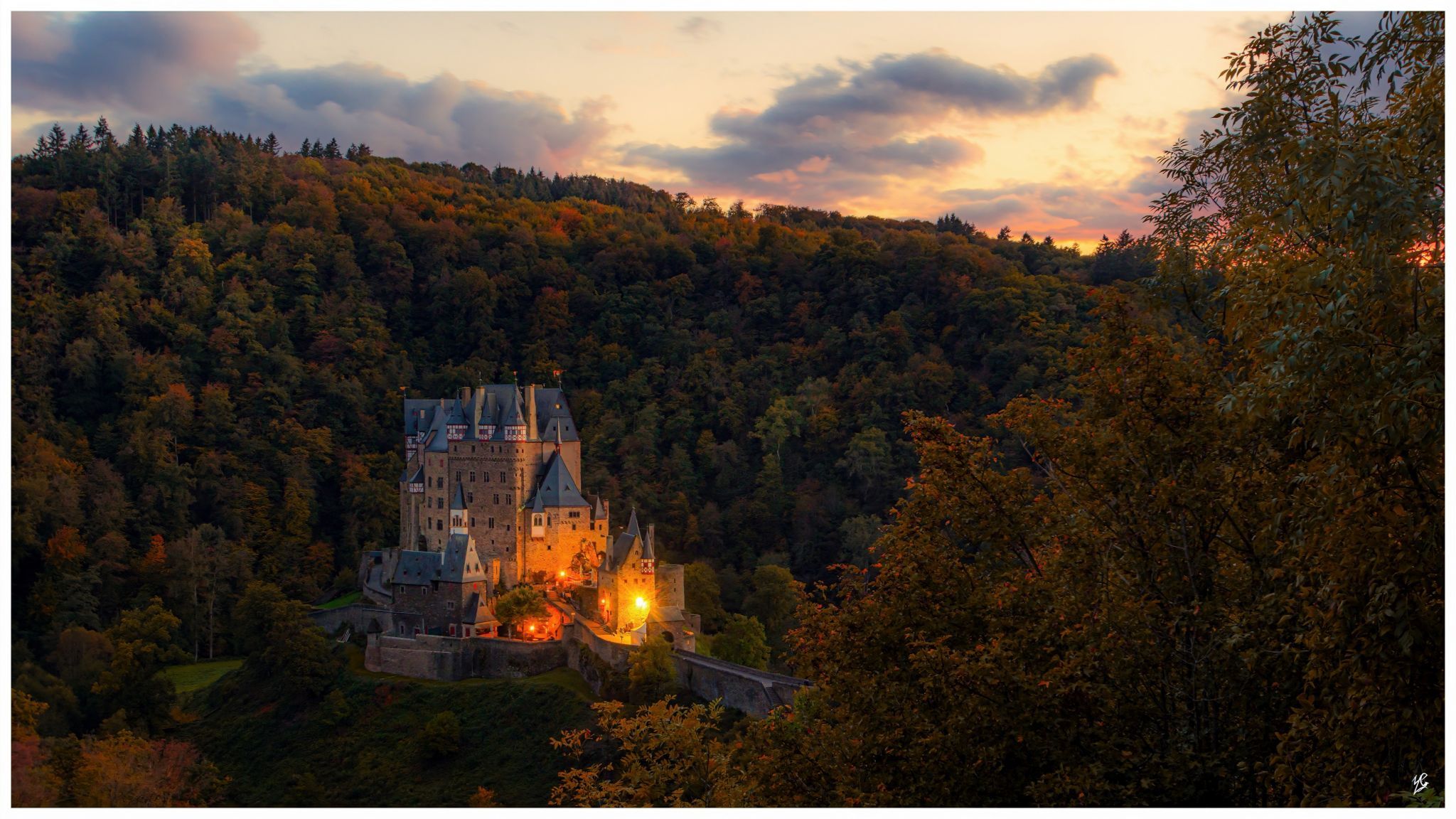 View of the east side of Eltz Castle, Germany