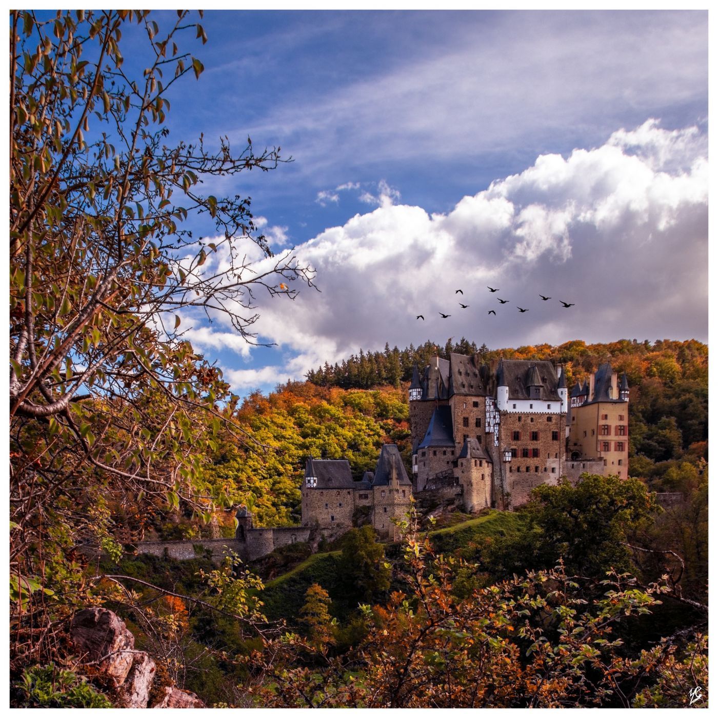 Eltz Castle from the side, Germany