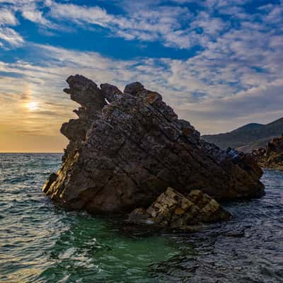 Burgess Beach sea stack Forster sunrise New South Wales, Australia