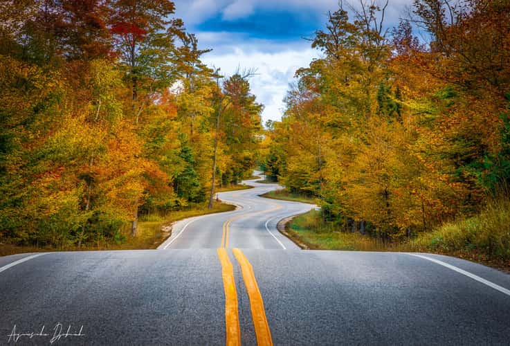 Jens Jensen Winding Road, Door County, Wisconsin