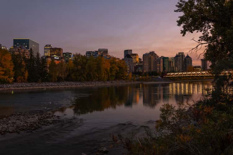 Downtown Calgary from Memorial Drive