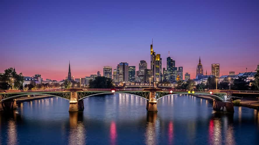 View from the Flößerbrücke, Frankfurt am Main