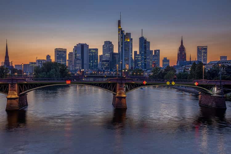 View from the Flößerbrücke, Frankfurt am Main