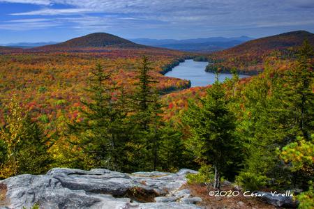 Kettle Pond from Owl's Head Mountain in Vermont