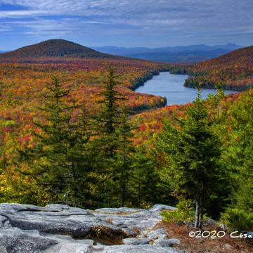 Kettle Pond from Owl's Head Mountain in Vermont, USA
