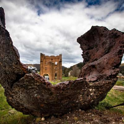 looking toward the Blast furnace Park Lithgow NSW, Australia