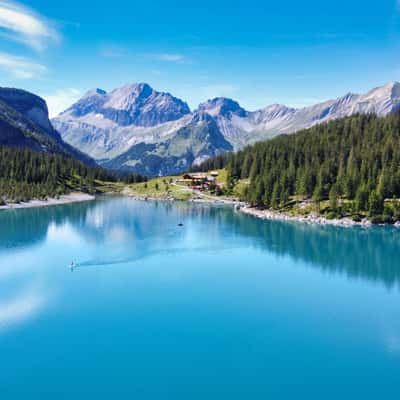 Oeschinensee from above, Kandersteg, Switzerland