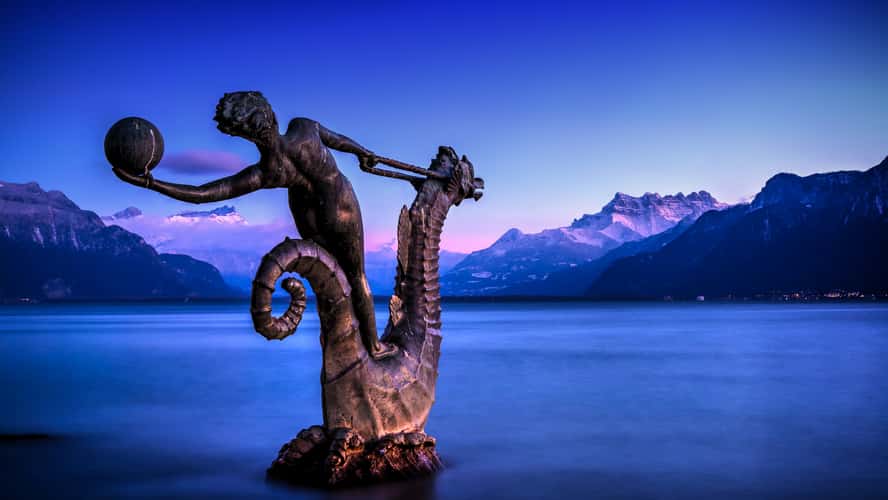 Lake Geneva, Sea nymph riding seahorse