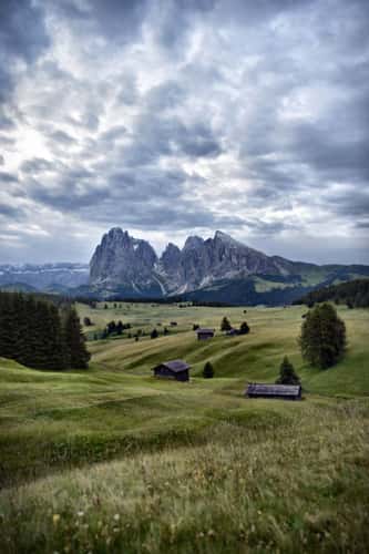Seiser Alm view over the grassland