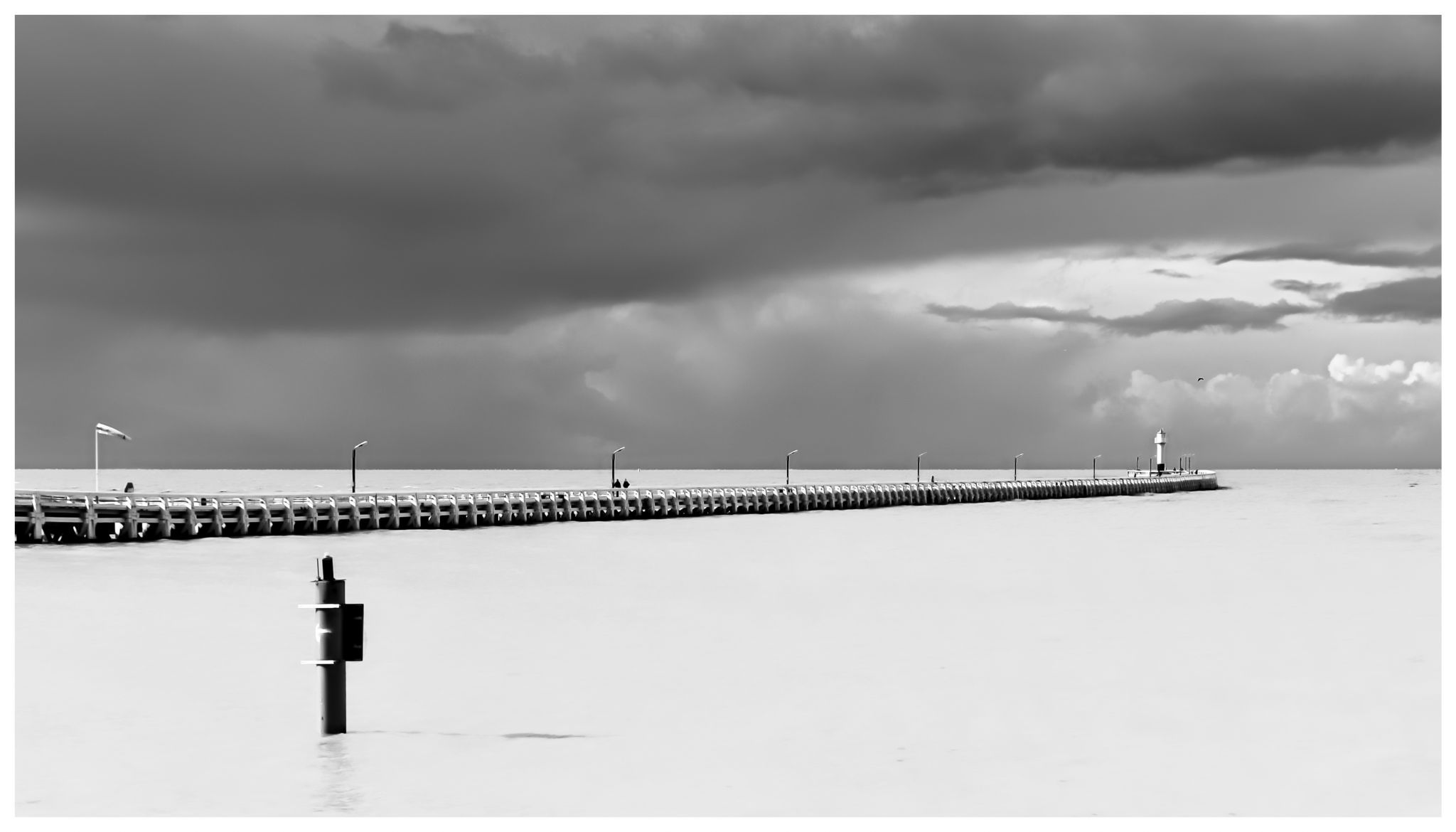 Pier of Nieuwpoort-bad, Belgium
