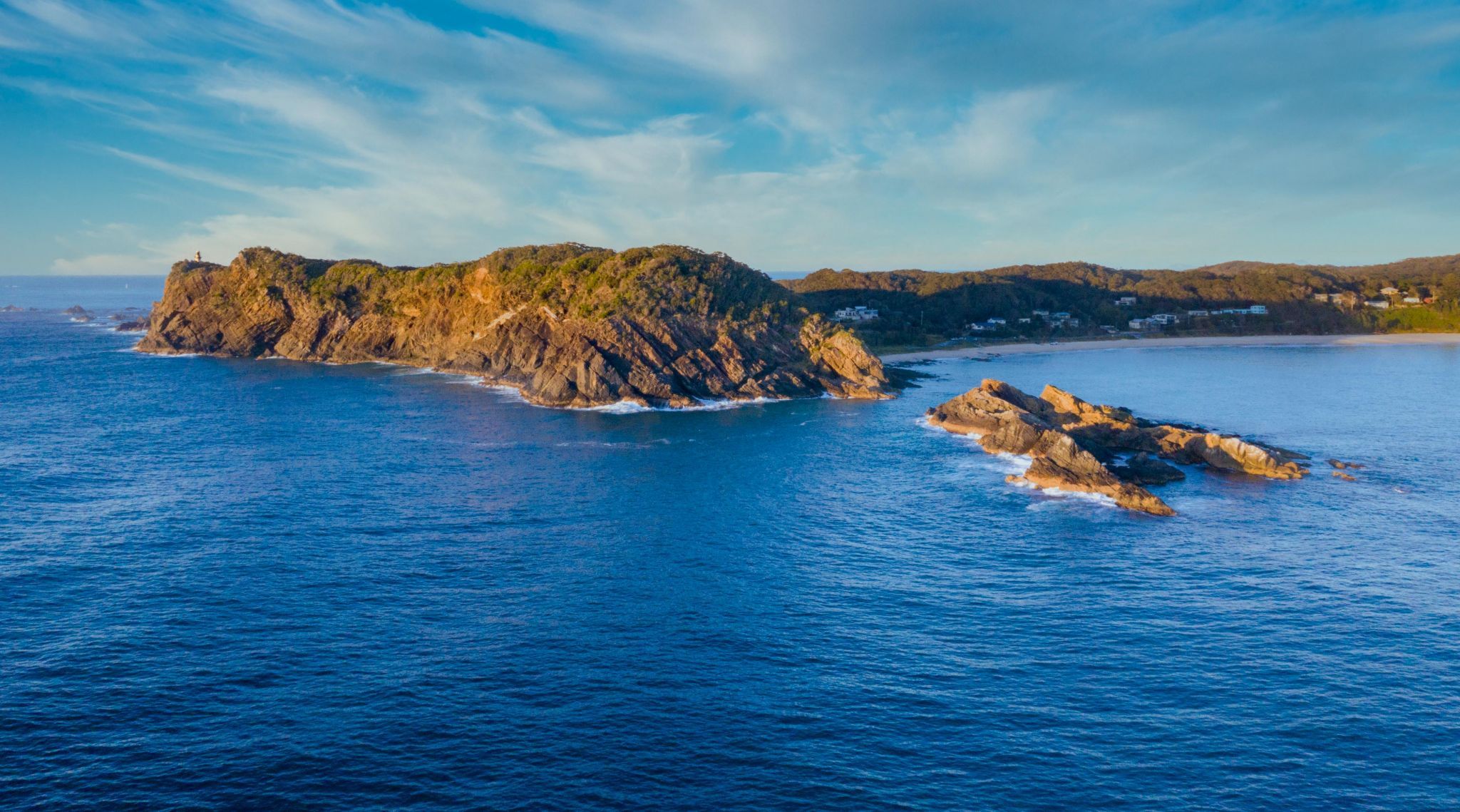 Sugarloaf Point Lighthouse Pano Seal Rocks New South Wales, Australia