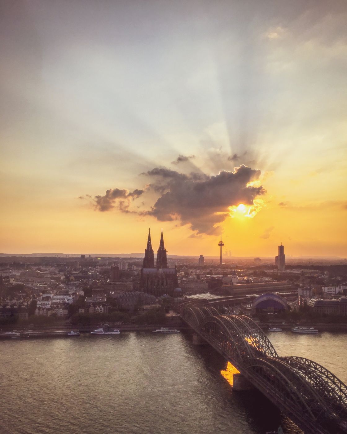 View from Triangle Tower in Cologne, Germany
