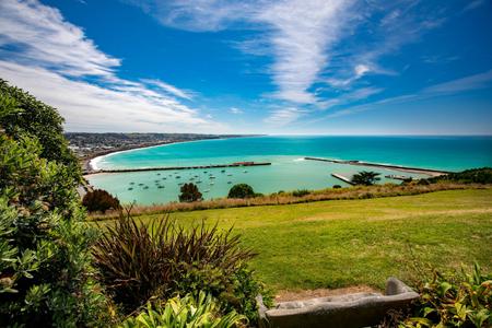 View of the harbour, Oamaru, South Island