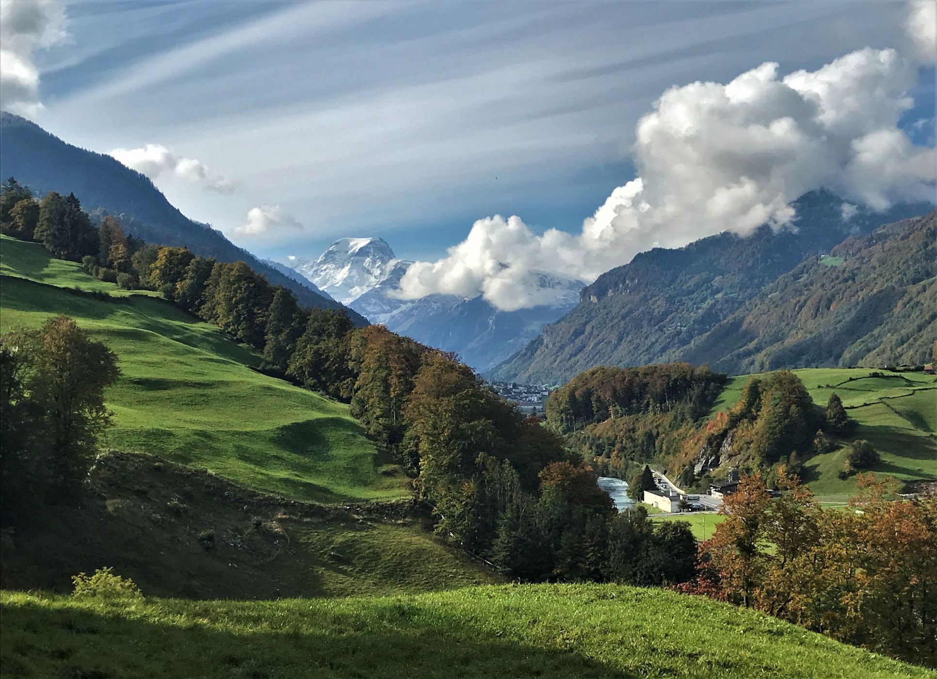 View on Mitlödi/GL, Switzerland